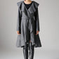 Dark gray wool coat women jacket winter jacket (1075)