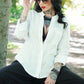 Woman's Long Sleeve Linen White Shirt 3001