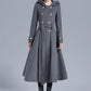 Women Hooded Military Wool Coat 0705