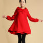 Plus size A-Line pregnant woman red Lapel bride dress 34901#