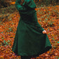 Vintage Inspired Green Long Winter Wool Coat 2502