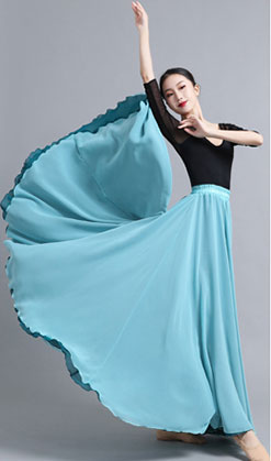 Summer Reversible Big Swing Chiffon Dance Skirt 2938