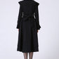 Black Ruffles Dress Coat 1062#