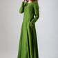 Long sleeve casual maxi linen dress 0784#