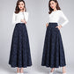 Maxi Elastic waist Linen Skirt 2500#