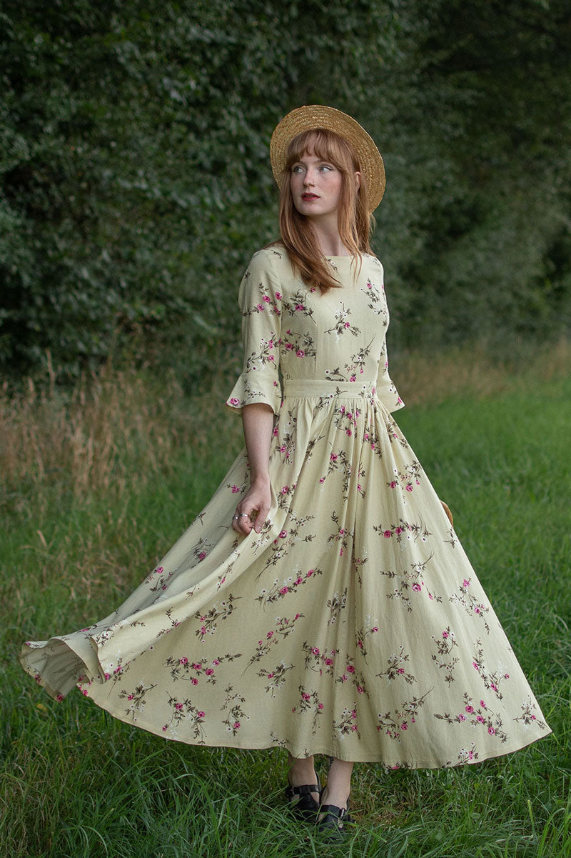 Vintage Inspired Floral Cottagecore Dress 3053