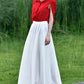 White Long Swing Chiffon Skirt 2946