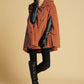 Women's hooded Winter wool cape coat 0390#