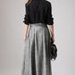 Women's Pleated A line maxi skirt  0886#