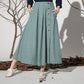 Linen skirt maxi skirt women skirt (1161)