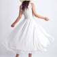White party dress prom dress wedding dress maxi dress (0076)