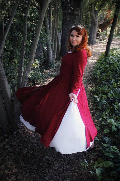 New Spring Summer Retro Linen Maxi dresses 3425#