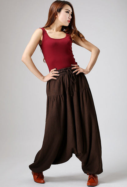 Linen harem pants
