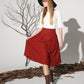 Midi skirt linen skirt women skirt 1155#