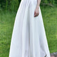 White Long Swing Chiffon Skirt 2946
