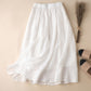 Women New A Line Summer Thin Long Linen Skirt 3591