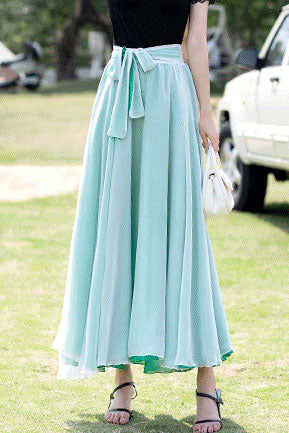 Summer Chiffon Reversible Big Swing Dance Skirt 2941