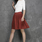 Cute mini women skirt red linen skirt 1334#