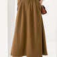 Brown A-Line Maxi Wool Skirt 3828