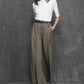 Linen trousers Maxi Palazzo pants 1337#