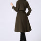 Army Green Military trench Coat 1053#