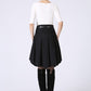 Knee-Length Asymmetrical wool pleated Skirt 1068#