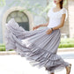 Grey long maxi wedding guest skirt 1020#