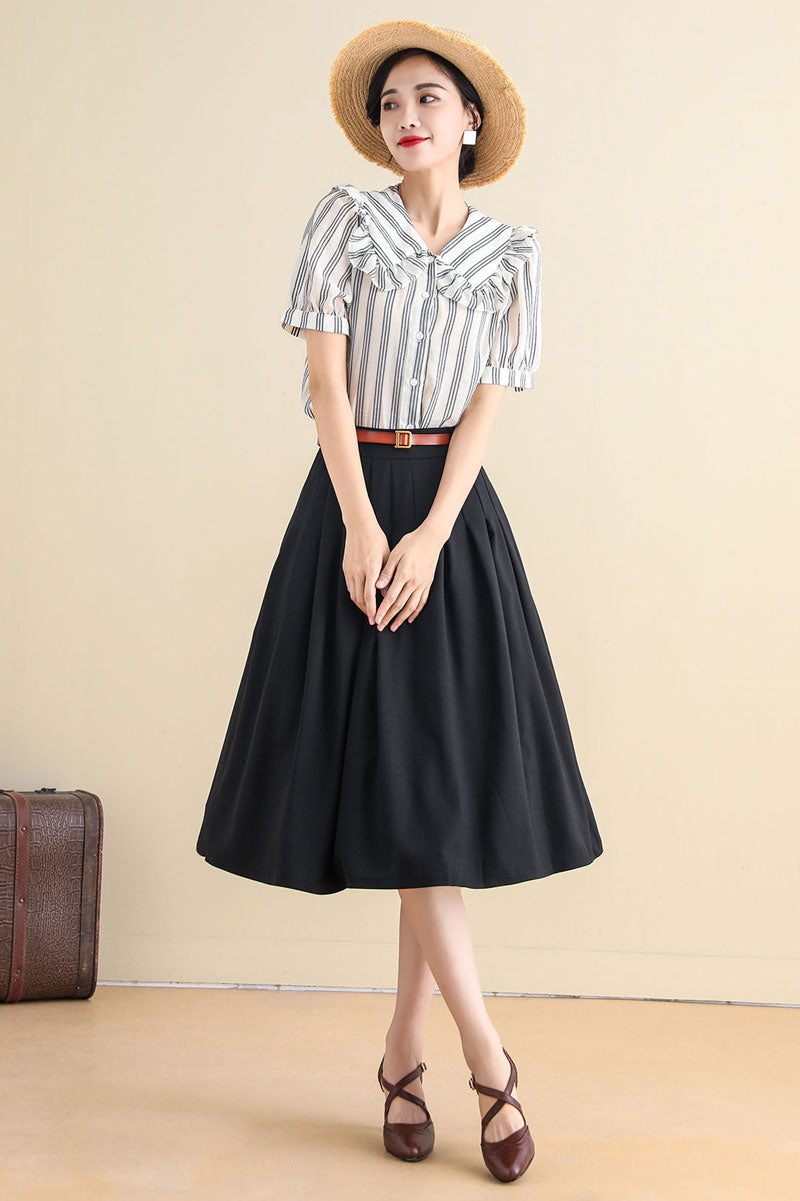 Circle skirt with zipper hotsell and pockets