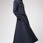 Blue Military wool Coat for women 0701#