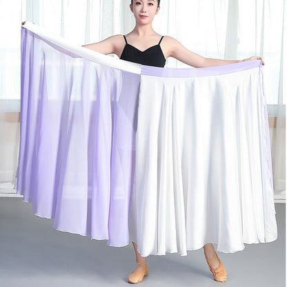 Summer Chiffon Reversible Big Swing Dance Wrap Skirt 2931