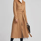 Single breasted wool maxi coat with self tie belt waist 2421#