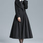 Vintage Inspired Black Wool Coat 3130