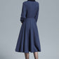 1950s Navy Blue Linen Dress 3132
