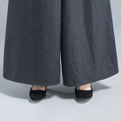 Thick Winter Wide leg wool Pants 3135