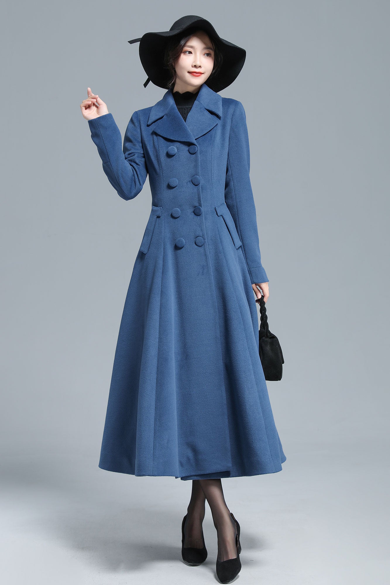 Vintage Inspired Long Wool Princess Coat Women 3127 – XiaoLizi