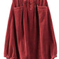 Elastic Waist Corduroy maxi Skirt for winter A010