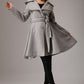 Women's Swing fit and flare wool coat 0336#