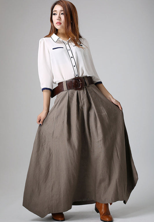 Brown Wool Maxi Skirt Women, High Waist Flared Skirt, Warm Winter Skirt, A  Line Long Skirt, Plus Size Skirt, Swing Skirt Xiaolizi 3149 -  Canada