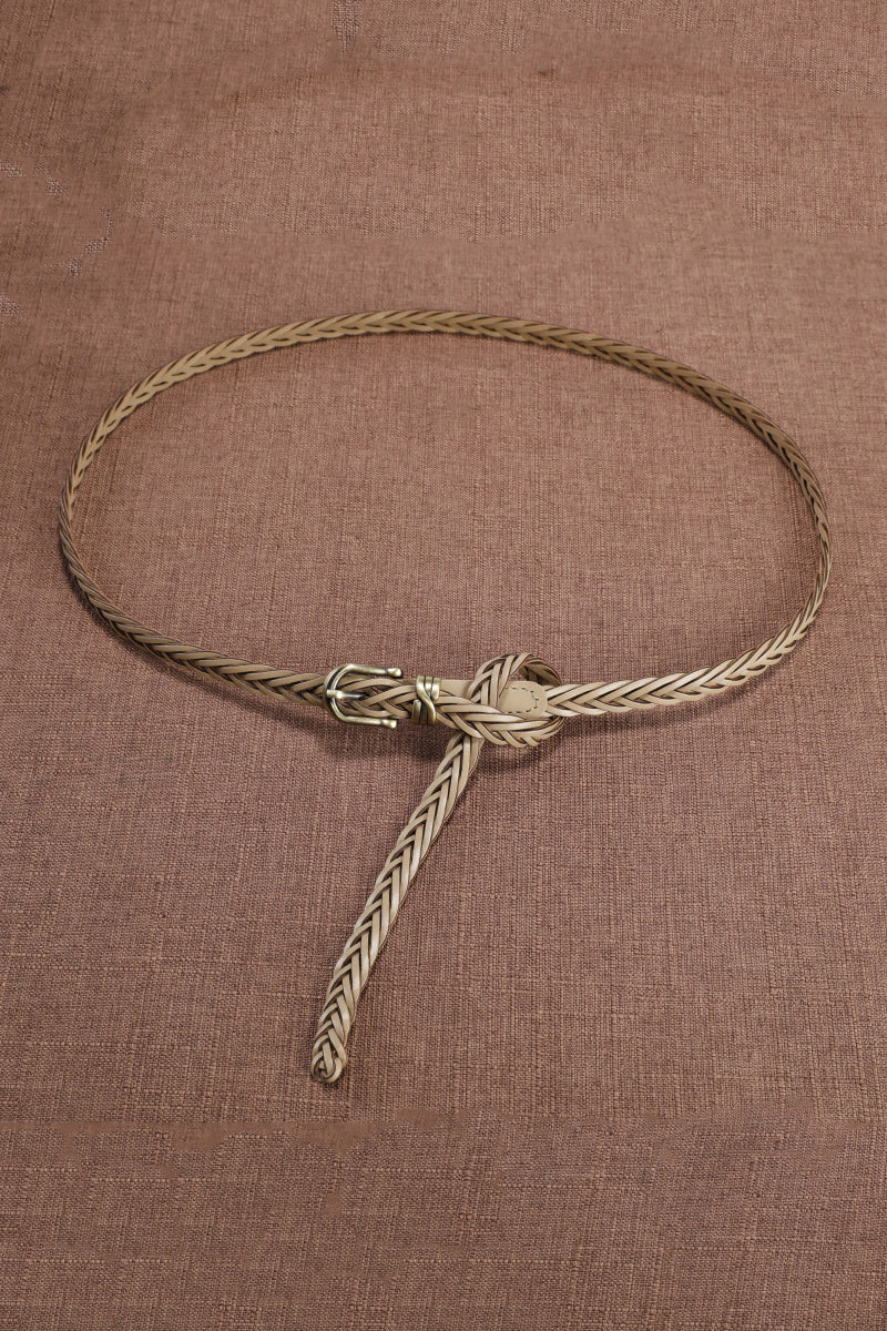 Vintage Inspired Women's Braided Thin Belt 3552