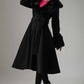 Single Breasted wool Coat with Faux Fur Collar & Cuffs 0729#
