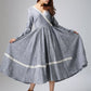 Gray dress elegant woman prom dress custom made maxi dress with lace detail 0807#