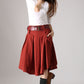 Asymmetrical Pleated A line skirt  0852#