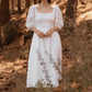 Women's Vintage inspired White Bridesmaid Dress 2740#