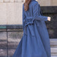Single breasted wool coat in blue 246701