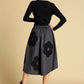 Xiaolizi handmade patchwork High Low hem wool skirt 0350#
