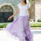 Circle skirt maxi skirt women skirt long skirt in purple 1017#