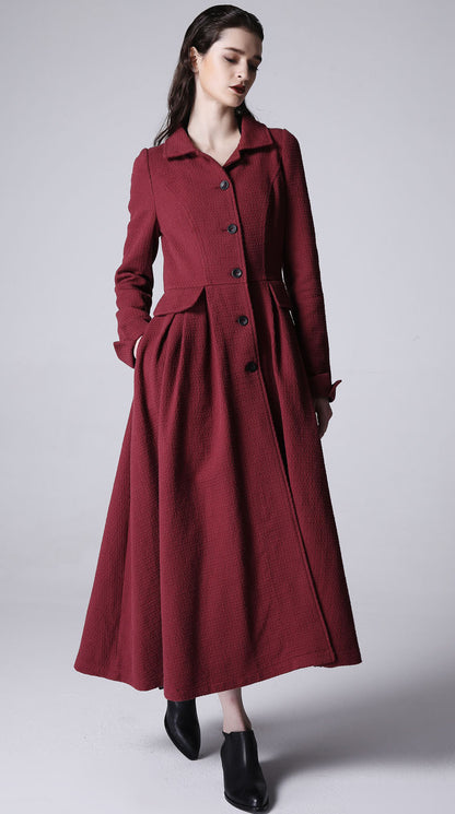 Cotton Linen Duster Coat – Handmade Vintage Long Cardigan Jacket 1169