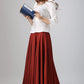 50s swing circle skirt in Red 0781#