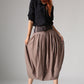 Women's linen bubble skirt 1032#
