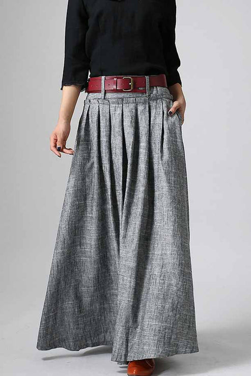 Xiaolizi swing maxi skirt in grey 0911# – XiaoLizi